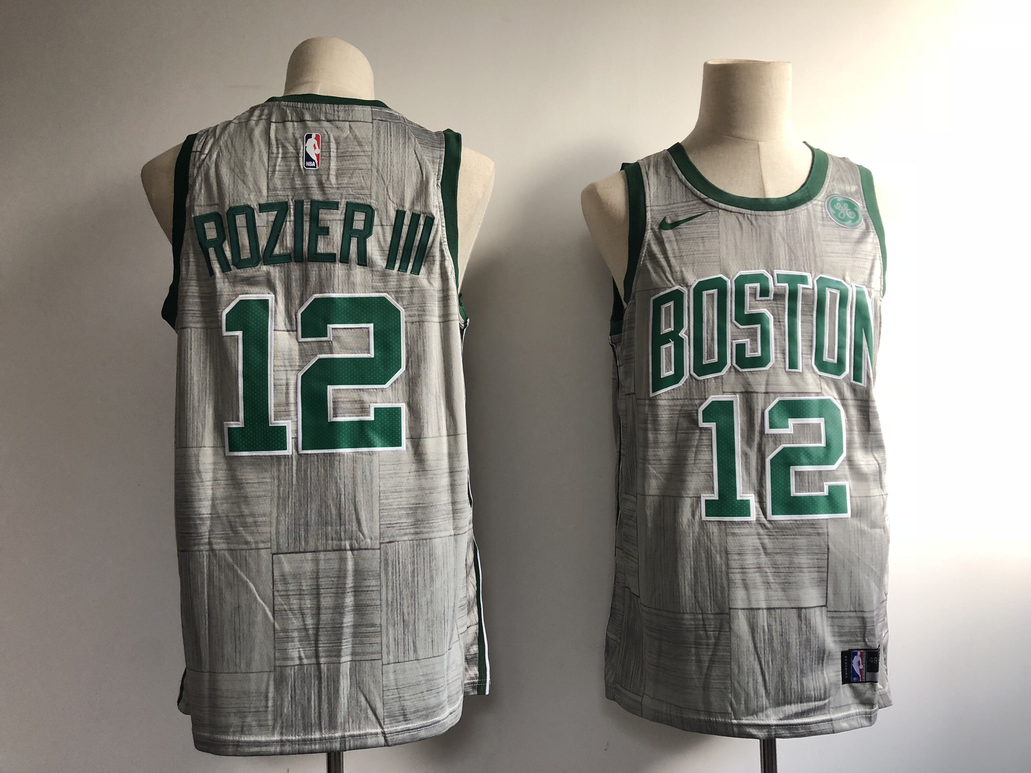Men Boston Celtics #12 Rozieriii Grey City Edition Game Nike NBA Jerseys